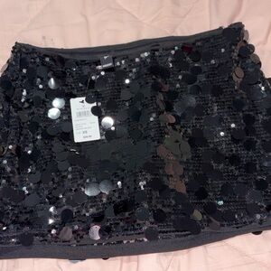 Windsor Black Sequin Mini Skirt